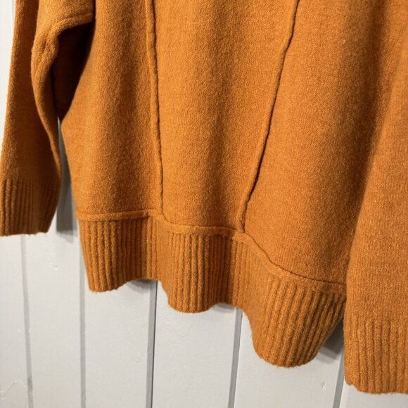 Easel Oversized Top it off Sweater Button Front Grampa Cardigan Ginger orange S - Picture 13 of 15